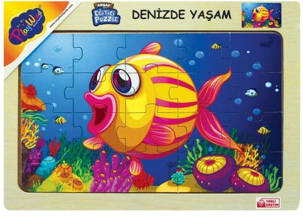 ONYIL-AHŞAP EĞİTİCİ PUZZLE DENİZDE YAŞAM*48