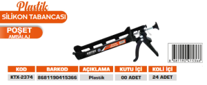 KNITEX-SİLİKON TABANCASI PLASTİK KTX-2374