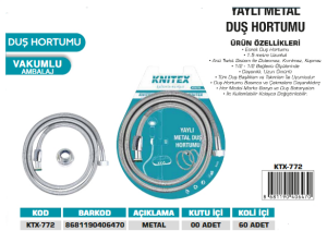 KNITEX-DUŞ HORTUMU METAL YAYLI KTX-772