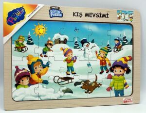 ONYIL-AHŞAP EĞİTİCİ PUZZLE / KIŞ MEVSİMİ*48