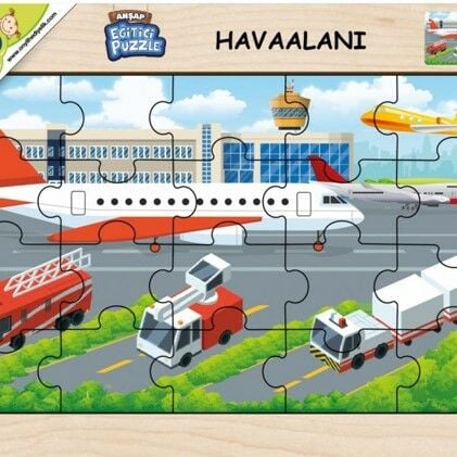 ONYIL-AHŞAP EĞİTİCİ PUZZLE / HAVAALANI*48