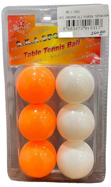 OYDAŞ-1831 VAKUMDA 6LI PİNPON TOPU (240)