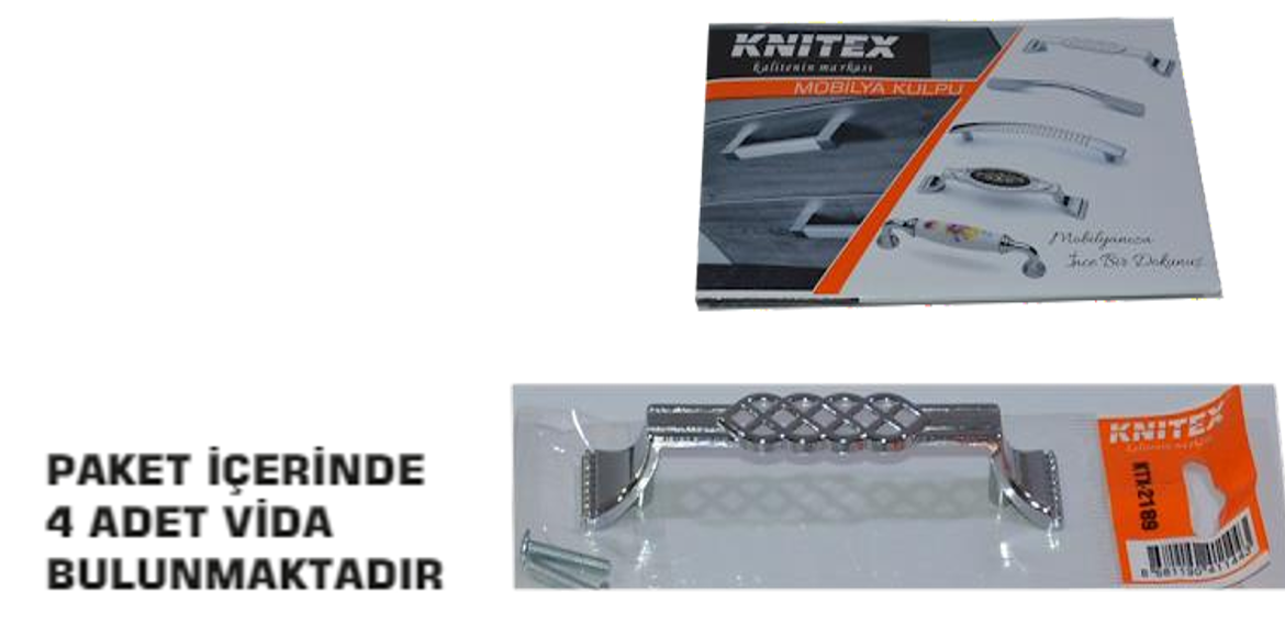 KNITEX-NARİN KAPLAMA KROM 2'Lİ KULP VKM KTX-2779