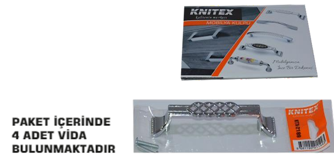 KNITEX-NARİN KAPLAMA KROM 2'Lİ KULP VKM KTX-2779