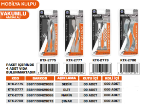 KNITEX-ÇINAR KAPLAMA KROM 2'Lİ KULP VKM KTX-2780
