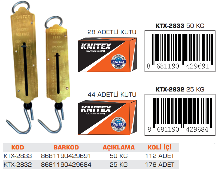 KNITEX-EL KANTARI 25 kg VKM KTX-2832