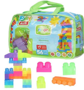 ASYA-PLAYBLOX BLOCK NEON  56 PCS BAG  GIRLS&BOYS (12)