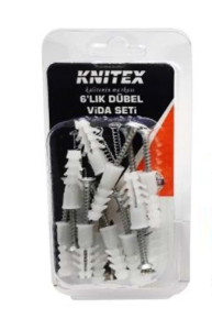 KNITEX-6'LIK DÜBEL VİDA SETİ KTX-2603