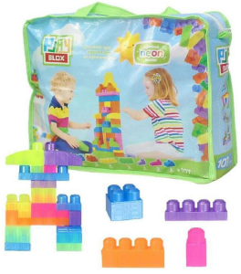 ASYA-PLAYBLOX BLOCK NEON  107 PCS BAG GIRLS&BOYS (12)