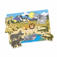 Ahşap Tutmalı Yapboz - Safari
