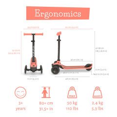 Scotti - 3 Tekerlekli Scooter - Pembe