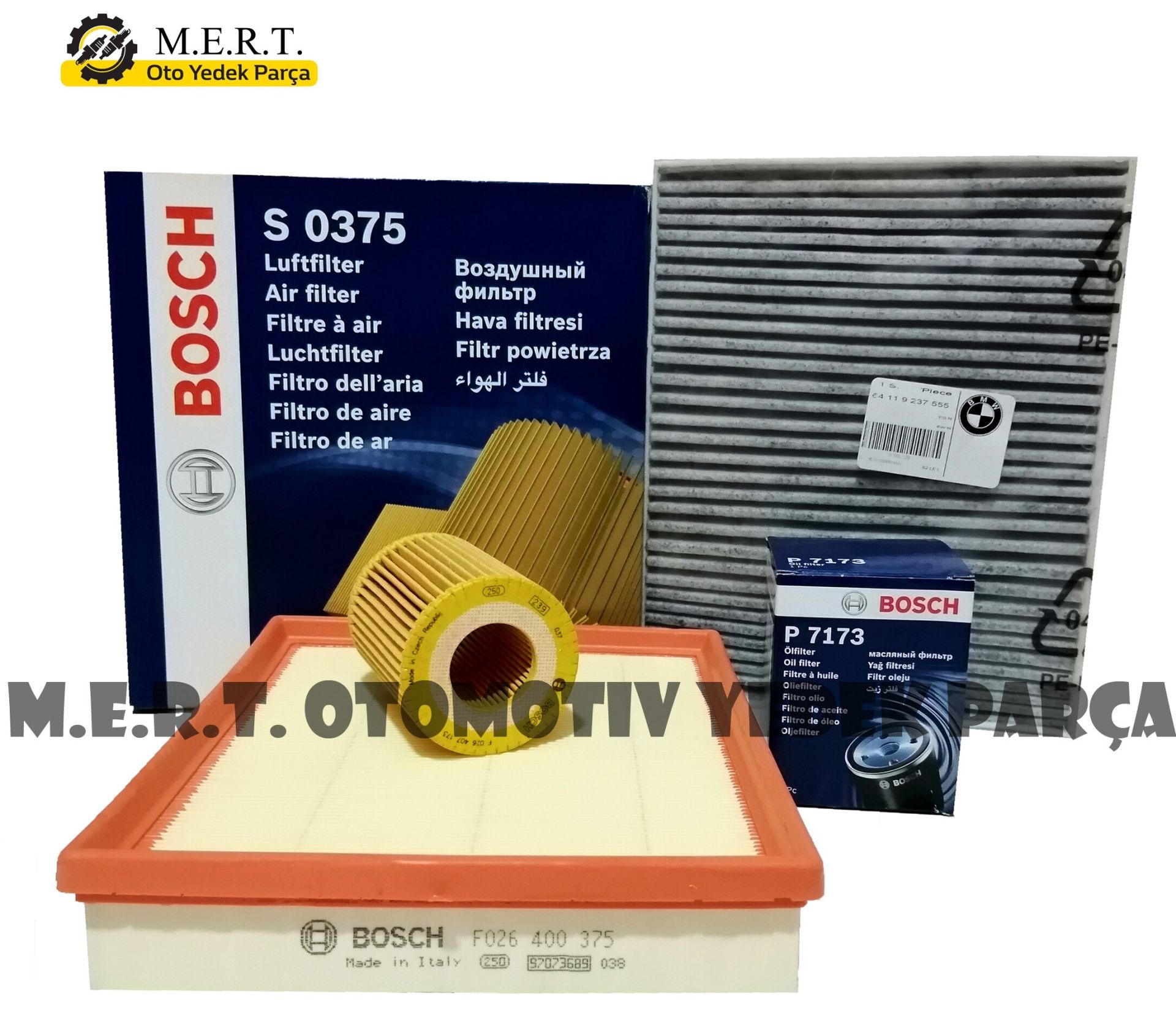 Bmw 1.20I F20 Benzinli Filtre Bakım Seti (2011-2015) Bosch