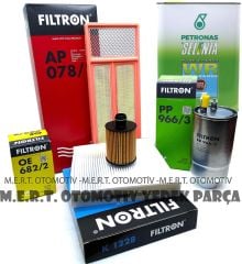 Citroen Nemo 1.3 Hdi Yağ Bakım Filtre Seti Filtron + Selenia