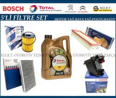 Peugeot 307 1.6 Hdi Dizel Filtre Bakım Seti + Motor Yağı