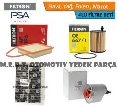 Citroen C-Elysee 1.6 HDi Euro 5 Filtre Bakım Seti 2012-2018