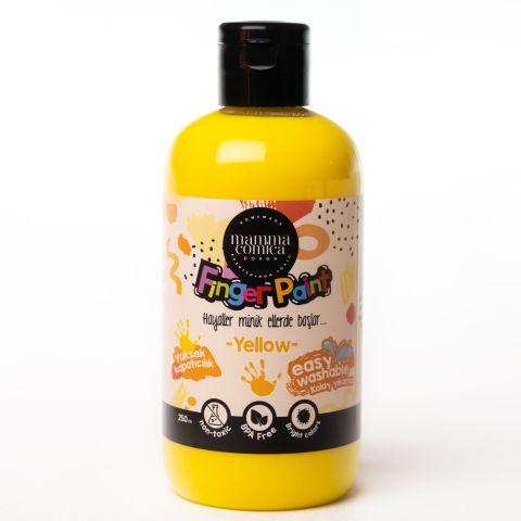 Sarı Yıkanabilir Parmak Boya 250ml
