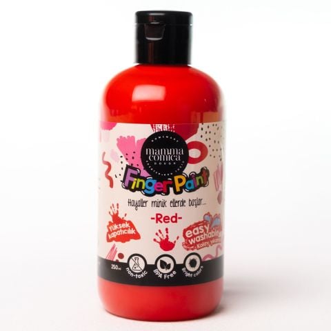 Kırmızı Yıkanabilir Parmak Boya 250ml