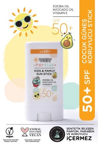 Purkids Yüksek Korumalı Bebek Çocuk Güneş Koruyucu Stick Organik Filtre Spf 50+ Uva Uvb Pa 14gr