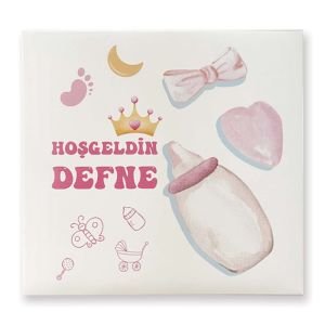 İsme Özel Hoş Geldin Kız Bebek Çikolatası