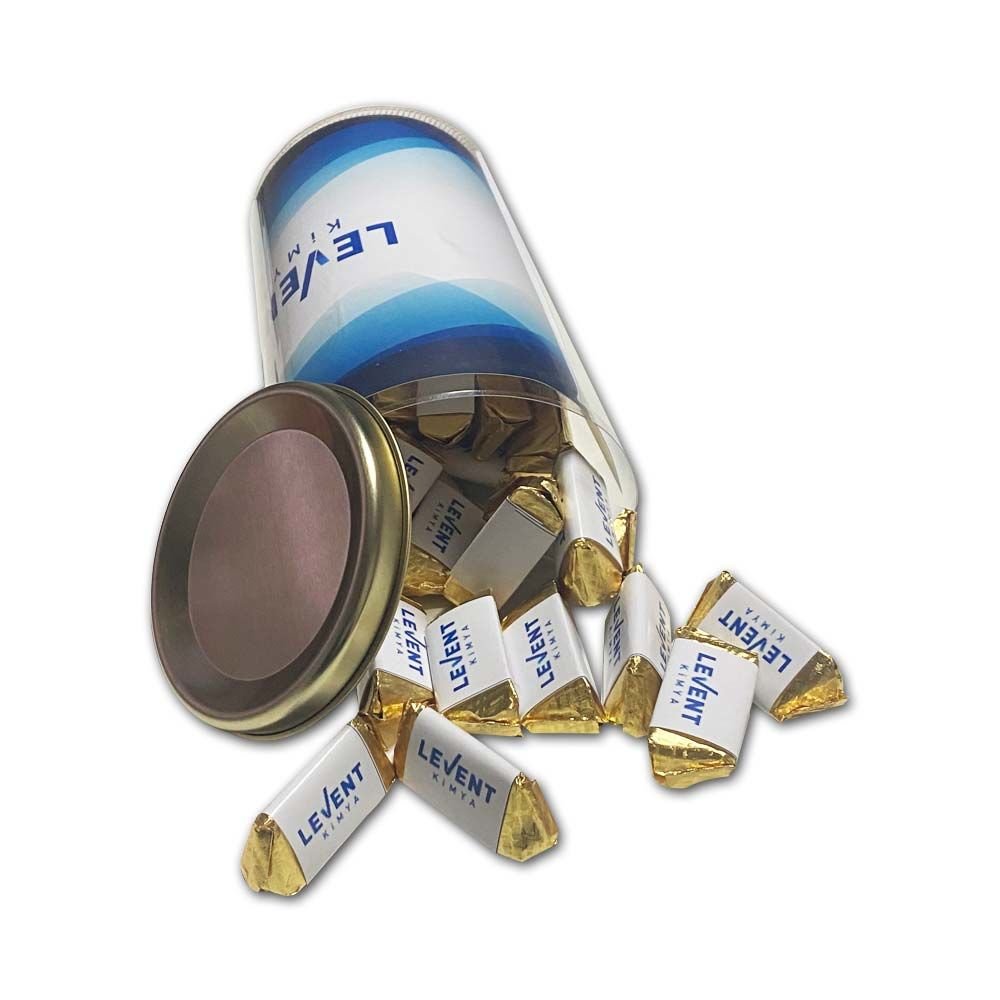 Asetat Silindir Metal Kapaklı Kutuda 350gr Kandiyotti Çikolata