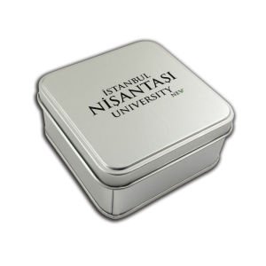 Küçük Boy Metal Kutuda 200 gr Renkli Badem Draje Çikolata