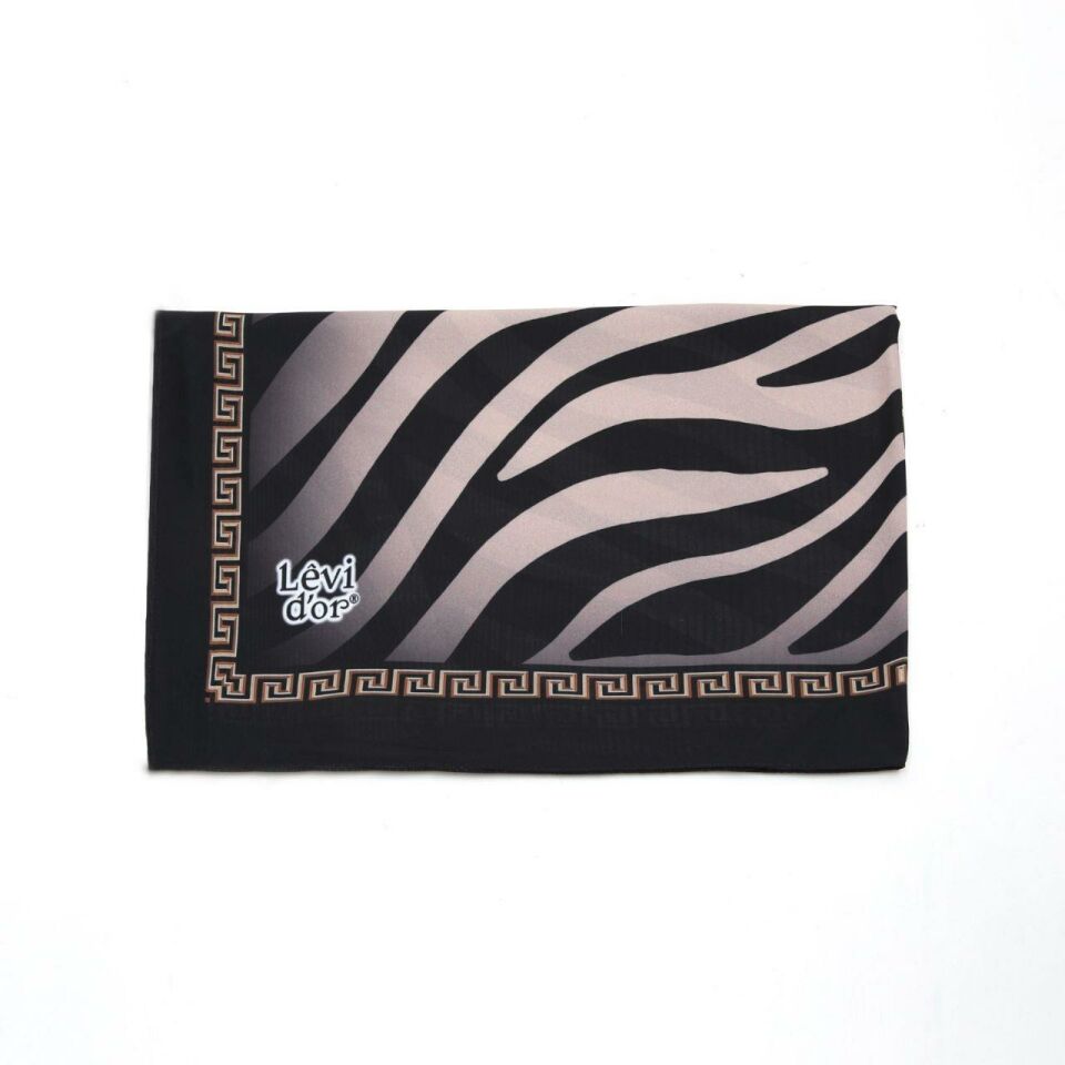 Levidor Siyah, Zebra Desenli Platinium Şal 8689058355491