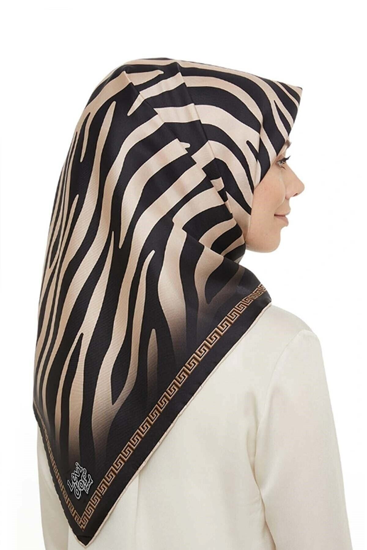 Alcanavm Levidor Legandary Zebra Desenli Trend Twil Eşarp