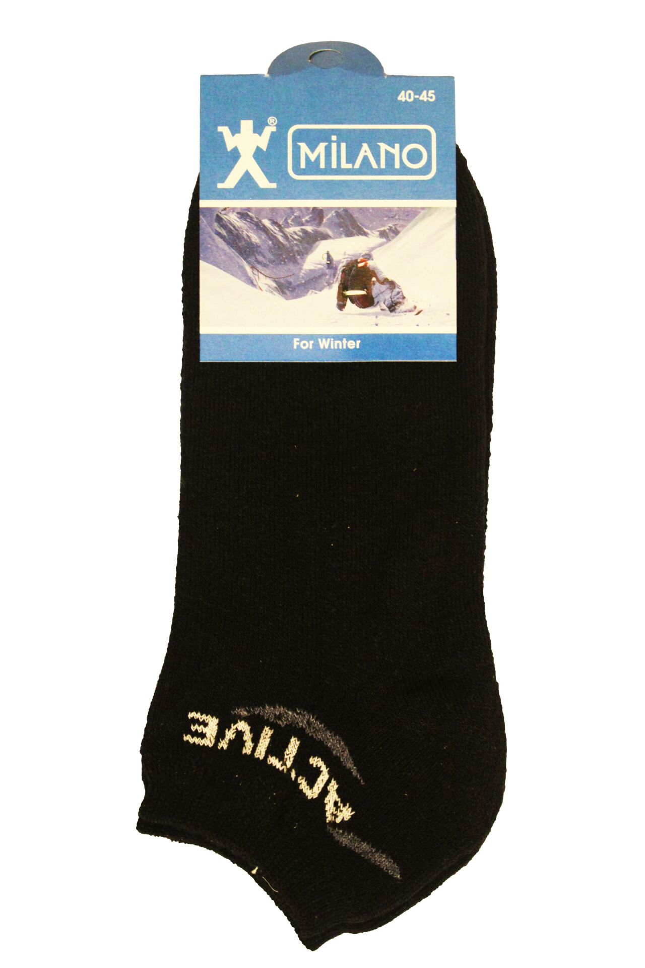 Alcanavm Unisex Düz Siyah Kısa Patik Çorap 8689321355226