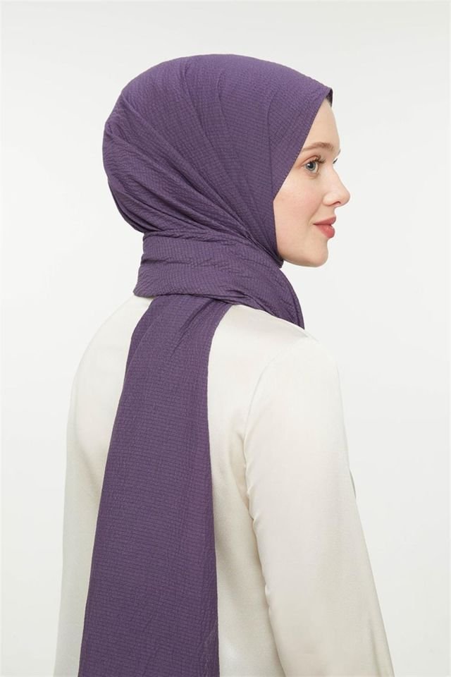 Koyu Mor Naturel Cazz Şal TYC00853835543