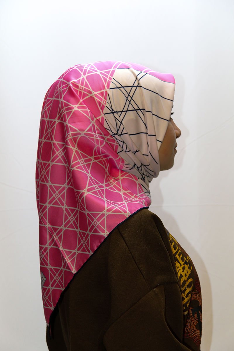Alcan Avm AKER Pembe Çizgili Eşarp 9692580128881