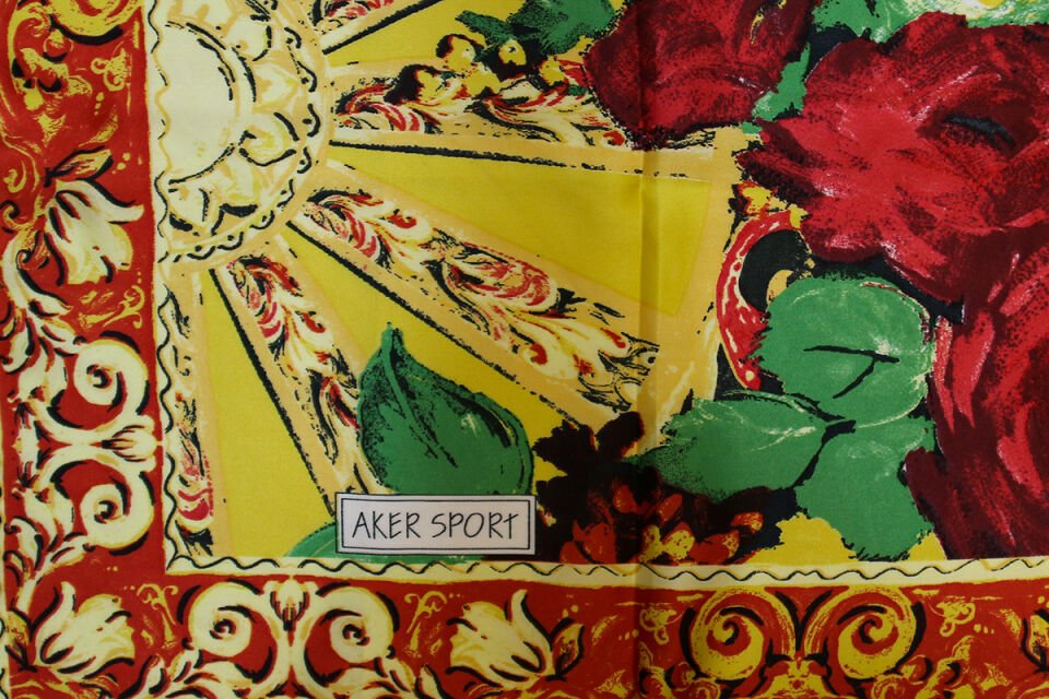 Alcan Avm AKER Sarı Siyah Desenli Eşarp