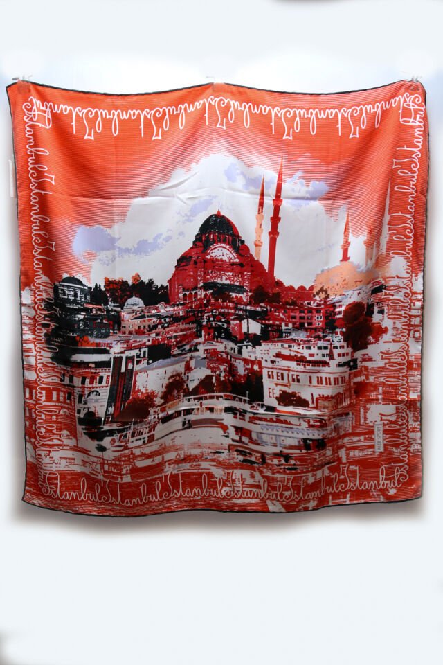 Alcan Avm AKER İstanbul Desenli Eşarp
