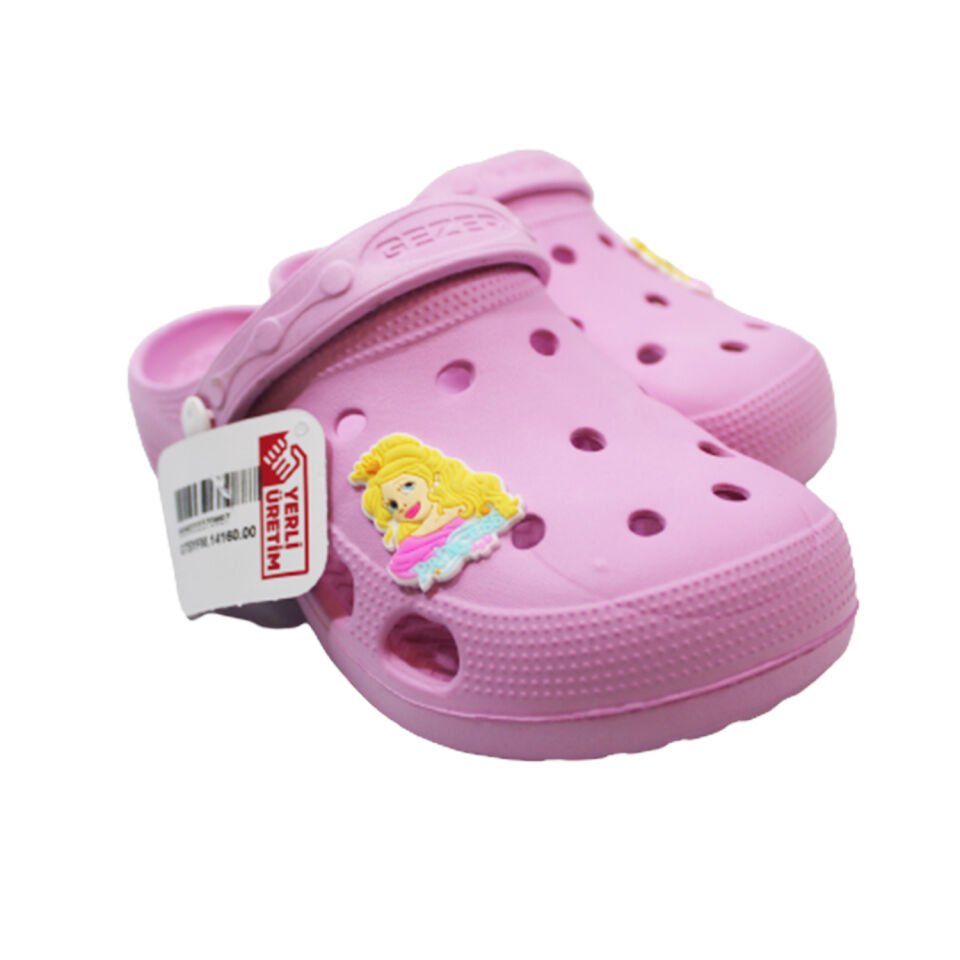 Gezer Çocuk Crocs Banyo Terliği Pembe Renkli