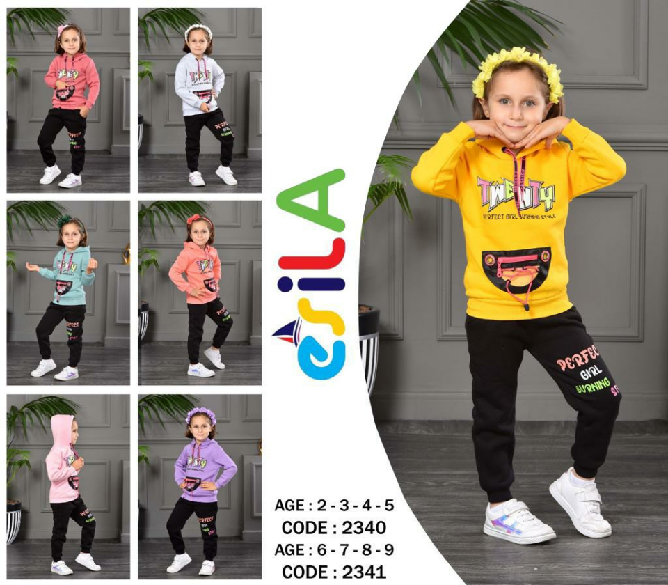 Alcanavm Esila Üç İplik Şardonlu Sarı, Kız Takım-2340