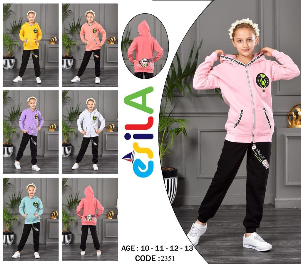 Alcanavm Esila Üç İplik Şardonlu Pembe, Kız Takım-2351