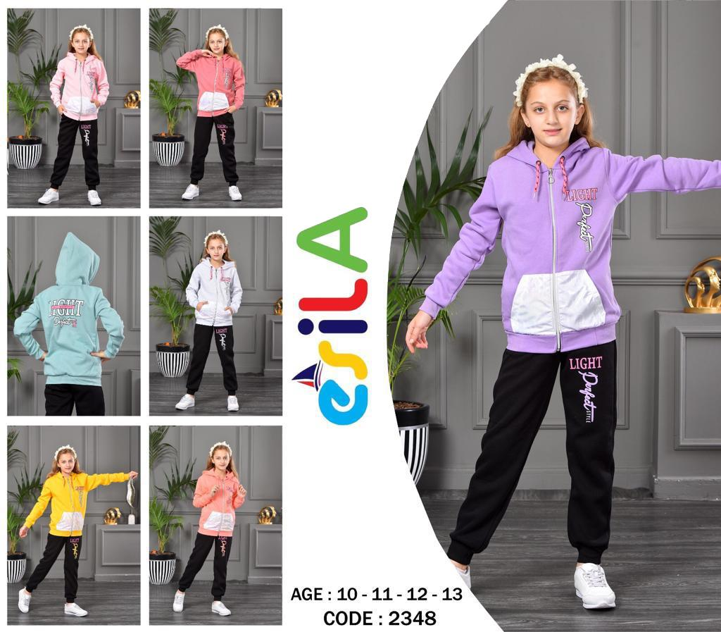 Alcanavm Esila Üç İplik Şardonlu Lila, Kız Takım-2348