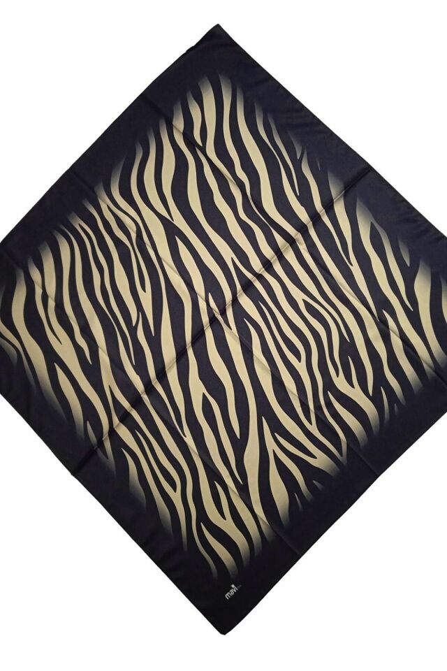 Zebra Desen Twill Dijital Eşarp