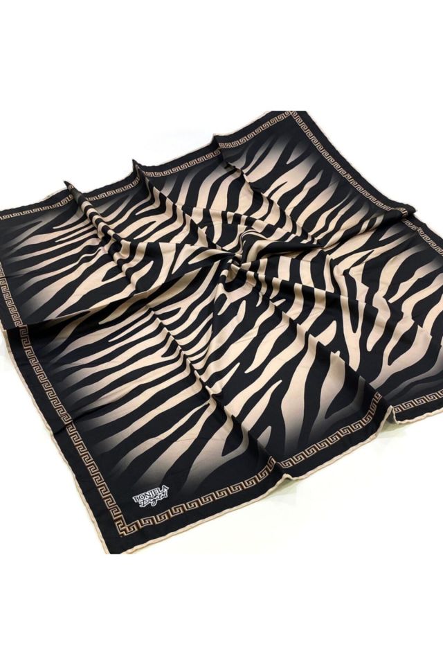Kadın Zebra Tivil Eşarp (polyester)