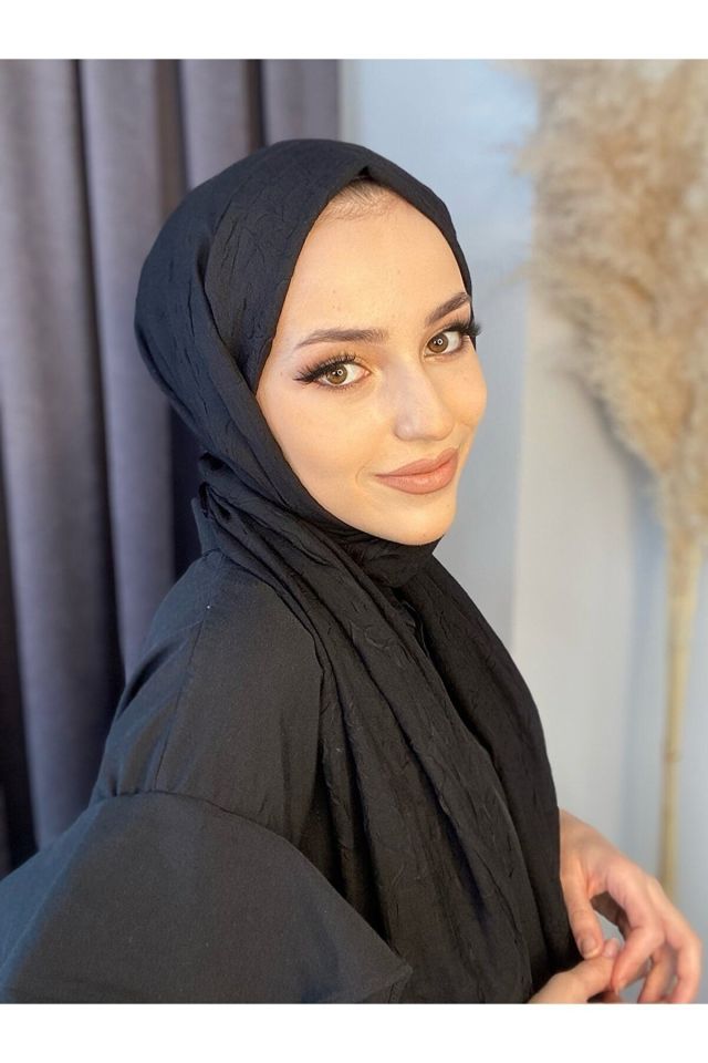 Alcanavm Bambu Kraş Şal Siyah