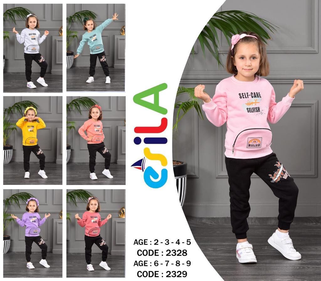 Alcanavm Esila Üç İplik Şardonlu Pembe, Kız Takım-2329