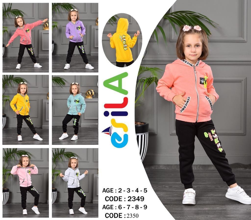 Alcanavm Esila Üç İplik Şardonlu Pembe, Kız Takım-2350