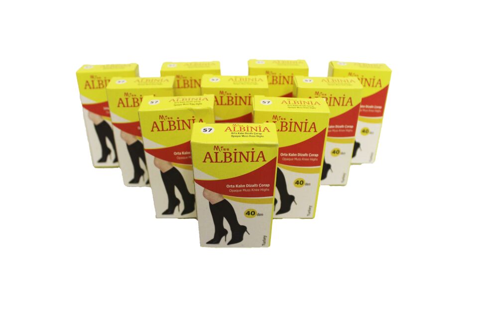 Alcanavm 10'lu Albinia 40'den İnce Diz Altı Çorap  8689058356167