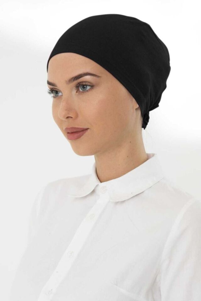 Siyah Düz Penye Bone