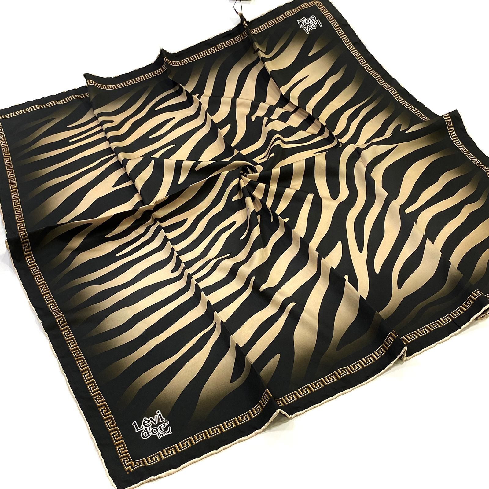 Levidor Siyah, Zebra Desenli Trend Twil Eşarp