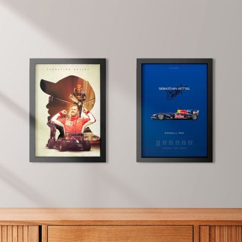 Sebastian Vettel Framed Set