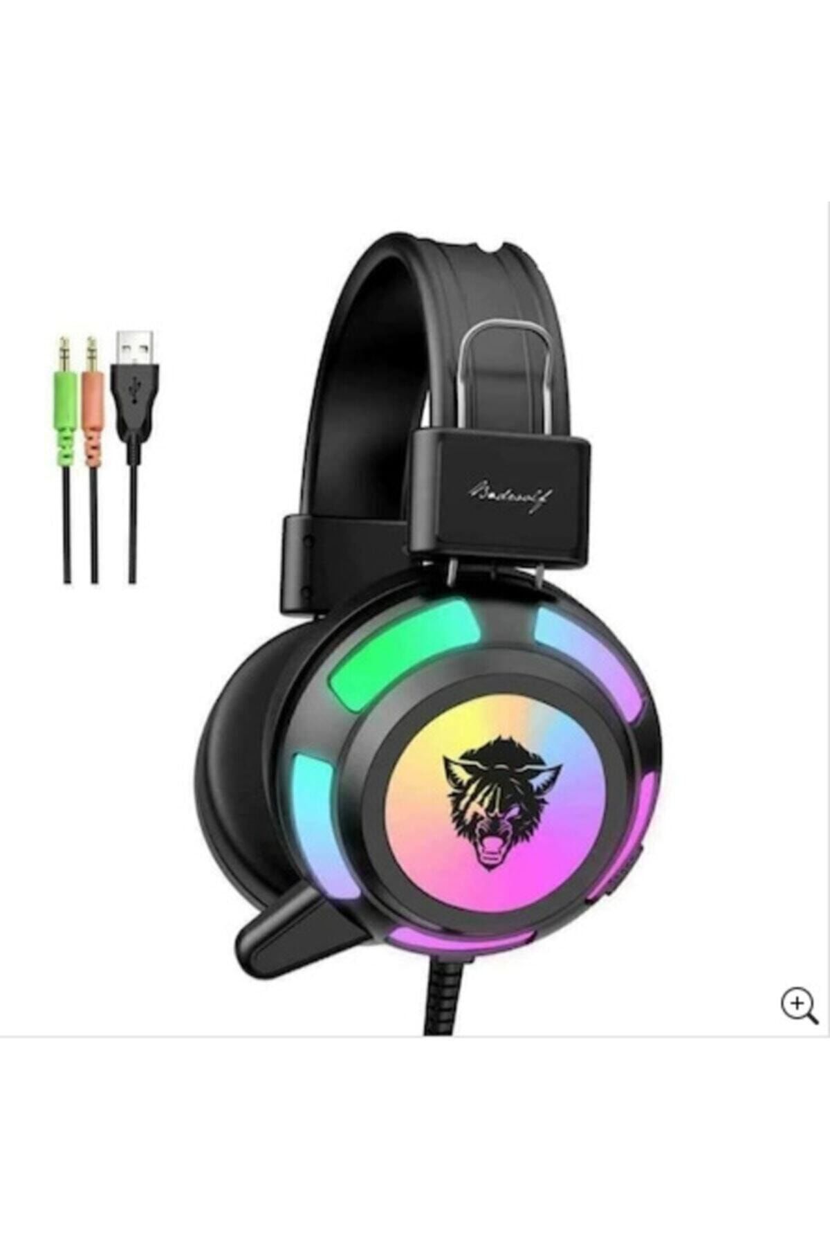 V8 Mikrofonlu Oyuncu Kulaklığı Yeni Rgb Led Işıklı Kulaklık