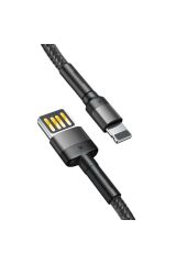 Baseus Cafule 2.4 A Lightning 1 Metre Şarj Kablosu Gri