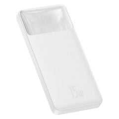 Baseus PPBD050002 Bipow Overseas Edition Dijital Ekranlı 15W 10.000 mAh Powerbank Beyaz