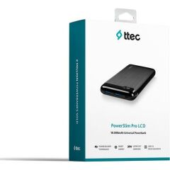Ttec 2BB185S PowerSlim LCD 10.000 mAh PD 20W Taşınabilir Şarj Aleti / Powerbank USB-C Giriş/Çıkış