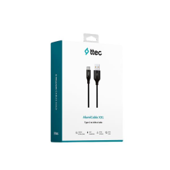 Ttec 2DK24S Alumicable XXL Type-C Şarj Kablosu 3 Metre Siyah
